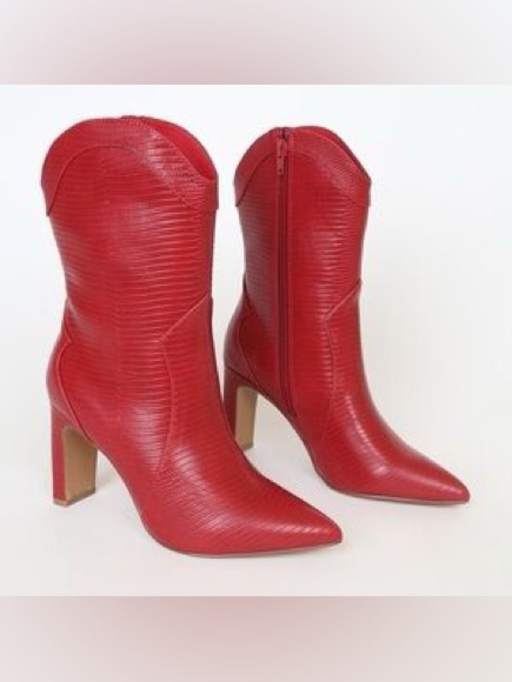Chinese Laundry Red Everly Heeled Booties 7.5